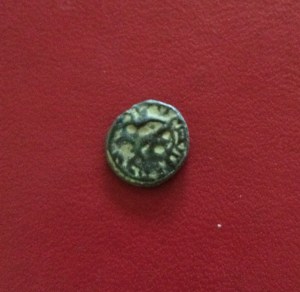 A widow's mite purchased on our recent visit to Palestine.